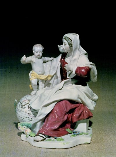 Chelsea figure of Madonna and Child, Red Anchor period, c.1755 by English School